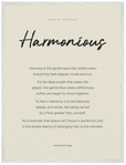 Harmonious Word of Intention Framed print 60x80 cm / 24x32″ White frame Linen paper