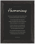 Harmonious Word of Intention Framed print 60x80 cm / 24x32″ Black frame Carbon paper