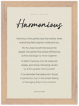 Harmonious Word of Intention Framed print 21x29.7 cm / 8x12" Wood frame Linen paper