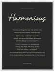 Harmonious Word of Intention Framed print 30x40 cm / 12x16″ White frame Carbon paper