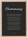 Harmonious Word of Intention Framed print A3 (29.7 x 42 cm) Wood frame Carbon paper