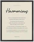 Harmonious Word of Intention Framed print 40x50 cm / 16x20″ Black frame Linen paper