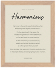 Harmonious Word of Intention Framed print 40x50 cm / 16x20″ Wood frame Linen paper
