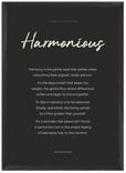 Harmonious Word of Intention Framed print A2 (42 x 59.4 cm) Black frame Carbon paper