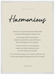 Harmonious Word of Intention Framed print 50x70 cm / 20x28″ White frame Linen paper