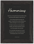 Harmonious Word of Intention Framed print A1 (59.4 x 84.1 cm) Black frame Carbon paper