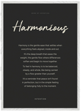 Harmonious Word of Intention Framed print A1 (59.4 x 84.1 cm) White frame Carbon paper