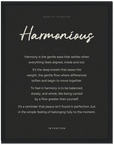 Harmonious Word of Intention Framed print 60x80 cm / 24x32″ Black frame Carbon paper