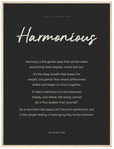 Harmonious Word of Intention Framed print 60x80 cm / 24x32″ Wood frame Carbon paper