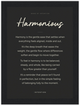 Harmonious Word of Intention Framed print 13x18 cm / 5x7″ Black frame Carbon paper