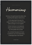 Harmonious Word of Intention Framed print 21x29.7 cm / 8x12" Black frame Carbon paper