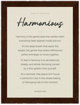 Harmonious Word of Intention Framed print 21x29.7 cm / 8x12" Dark wood frame Linen paper