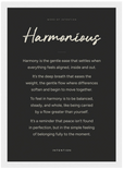 Harmonious Word of Intention Framed print 21x29.7 cm / 8x12" White frame Carbon paper