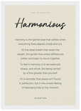 Harmonious Word of Intention Framed print 21x29.7 cm / 8x12" White frame Linen paper