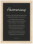 Harmonious Word of Intention Framed print 21x29.7 cm / 8x12" Wood frame Carbon paper