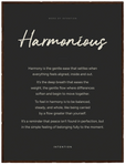 Harmonious Word of Intention Framed print 30x40 cm / 12x16″ Dark wood frame Carbon paper