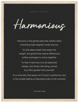Harmonious Word of Intention Framed print 30x40 cm / 12x16″ Wood frame Carbon paper