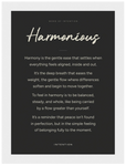 Harmonious Word of Intention Framed print A3 (29.7 x 42 cm) White frame Carbon paper