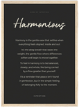 Harmonious Word of Intention Framed print A3 (29.7 x 42 cm) Wood frame Carbon paper