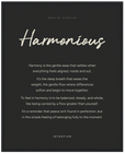 Harmonious Word of Intention Framed print 40x50 cm / 16x20″ Black frame Carbon paper