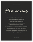 Harmonious Word of Intention Framed print 40x50 cm / 16x20″ White frame Carbon paper