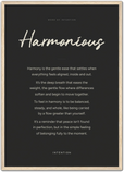 Harmonious Word of Intention Framed print A2 (42 x 59.4 cm) Wood frame Carbon paper