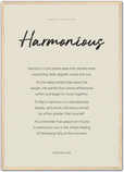 Harmonious Word of Intention Framed print A2 (42 x 59.4 cm) Wood frame Linen paper