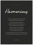 Harmonious Word of Intention Framed print 50x70 cm / 20x28″ Black frame Carbon paper