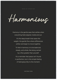 Harmonious Word of Intention Framed print A1 (59.4 x 84.1 cm) Black frame Carbon paper