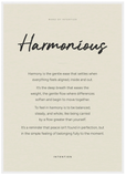 Harmonious Word of Intention Framed print A1 (59.4 x 84.1 cm) White frame Linen paper