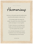Harmonious Word of Intention Framed print A1 (59.4 x 84.1 cm) Wood frame Linen paper