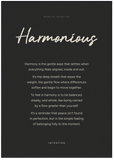 Harmonious Word of Intention Framed print 70x100 cm / 28x40″ Black frame Carbon paper