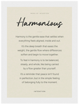 Harmonious Word of Intention Framed print 70x100 cm / 28x40″ White frame Linen paper