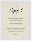Hopeful Word of Intention Framed print 13x18 cm / 5x7″ White frame Linen paper
