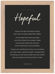 Hopeful Word of Intention Framed print 21x29.7 cm / 8x12" Wood frame Carbon paper