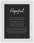 Hopeful Word of Intention Framed print A3 (29.7 x 42 cm) White frame Carbon paper