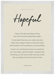 Hopeful Word of Intention Framed print A3 (29.7 x 42 cm) White frame Linen paper