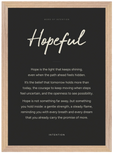 Hopeful Word of Intention Framed print A3 (29.7 x 42 cm) Wood frame Carbon paper