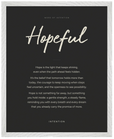 Hopeful Word of Intention Framed print 40x50 cm / 16x20″ White frame Carbon paper