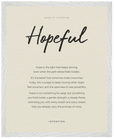 Hopeful Word of Intention Framed print 40x50 cm / 16x20″ White frame Linen paper
