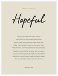 Hopeful Word of Intention Framed print 60x80 cm / 24x32″ White frame Linen paper