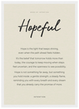 Hopeful Word of Intention Framed print A3 (29.7 x 42 cm) White frame Linen paper