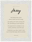 Jazzy Word of Intention Framed print 13x18 cm / 5x7″ White frame Linen paper
