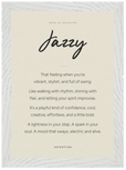 Jazzy Word of Intention Framed print 21x29.7 cm / 8x12" White frame Linen paper