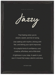Jazzy Word of Intention Framed print A3 (29.7 x 42 cm) Black frame Carbon paper