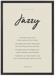 Jazzy Word of Intention Framed print A3 (29.7 x 42 cm) Black frame Linen paper