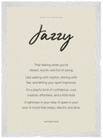 Jazzy Word of Intention Framed print A3 (29.7 x 42 cm) White frame Linen paper