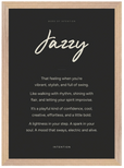Jazzy Word of Intention Framed print A3 (29.7 x 42 cm) Wood frame Carbon paper