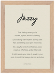 Jazzy Word of Intention Framed print A3 (29.7 x 42 cm) Wood frame Linen paper