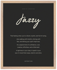 Jazzy Word of Intention Framed print 40x50 cm / 16x20″ Wood frame Carbon paper